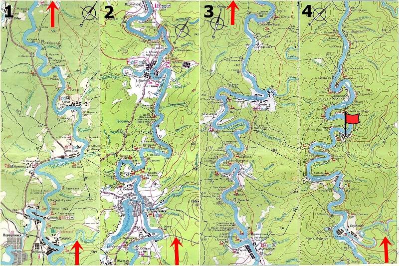 Усть утка кын сплав карта